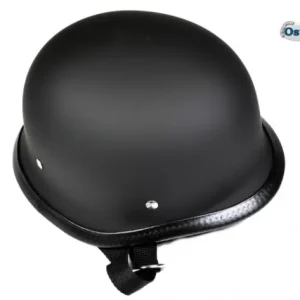 Motorradhelm Optik Stahlhelm matt schwarz Echt