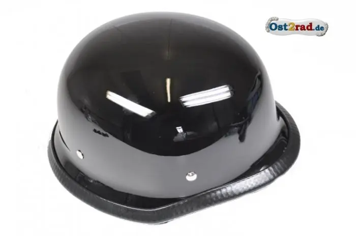 Motorradhelm Optik Stahlhelm schwarz Kostenloser Versand
