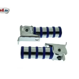 Sonderaktion Paar Soziusfußrasten SIMSON 5 Ringe blau