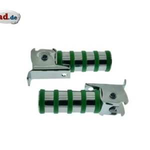 Paar Soziusfußrasten SIMSON 5 Ringe grün Saisonangebot