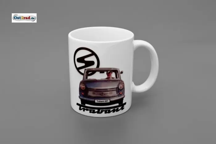 Tasse weiss mit Aufdruck Trabant Finale Aktion