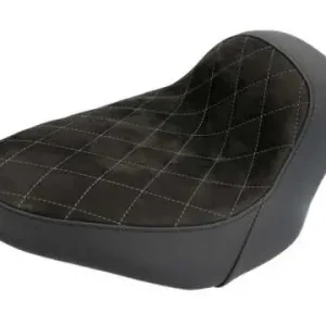 Einzelsitz Leder Diamond Stitch schwarz Sonderangebot