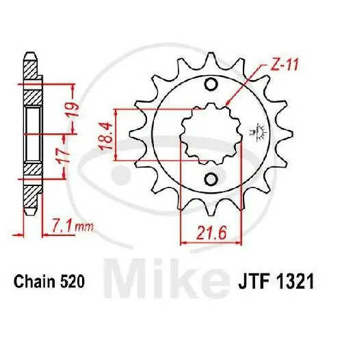 Preisreduziert Pignon 14 Dents Division 520 pour Honda CB 300 CBF 250 CRF 250 XR 250 R