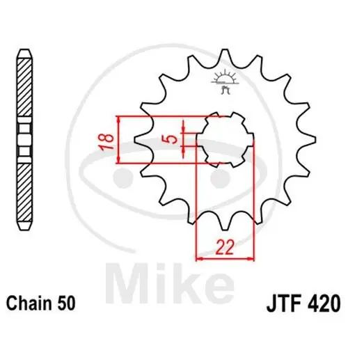Piñón 15 Dientes División 530 para Suzuki GT 500 Neue Kollektion