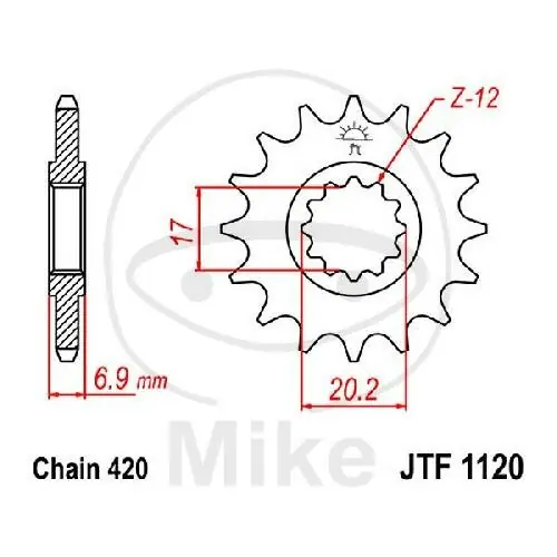 Pignon 15 Dents Division 420 pour Aprilia MX 50 RS 50 RX 50 Yamaha TZR 50 Ausverkauf