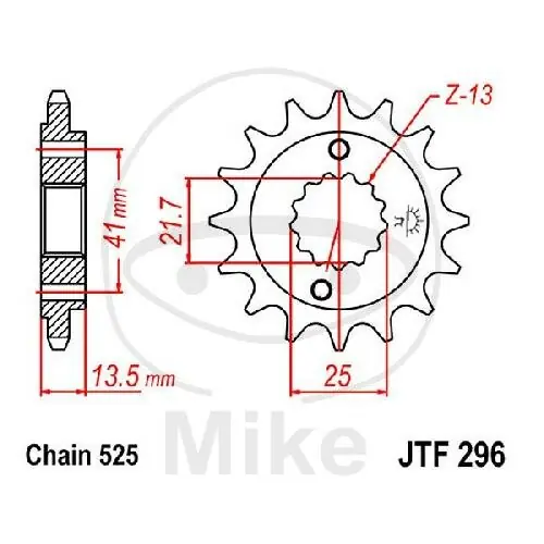 Aktuell Pinion 15 Tooth Pitch 525 for Honda NT 400 Bros 650 GT VT 600 C Shadow