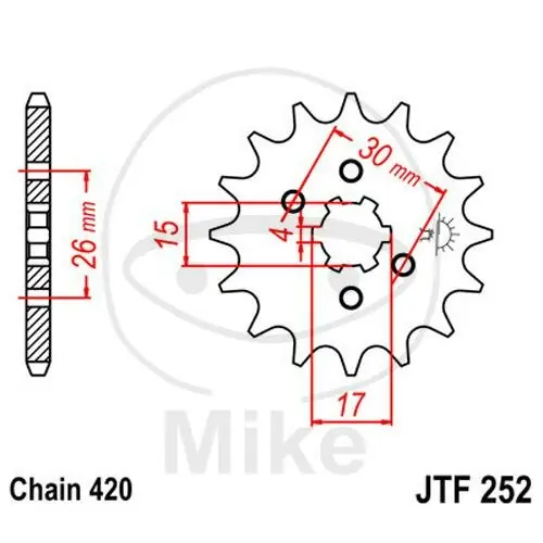Ritzel 15 Zähne Teilung 420 für Honda XR 80 R Letzte Chance