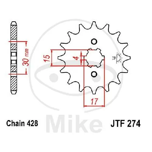 Ritzel 13 Zähne Teilung 428 für Honda CRF 100 F MSX 125 MTX 80 Neuheit