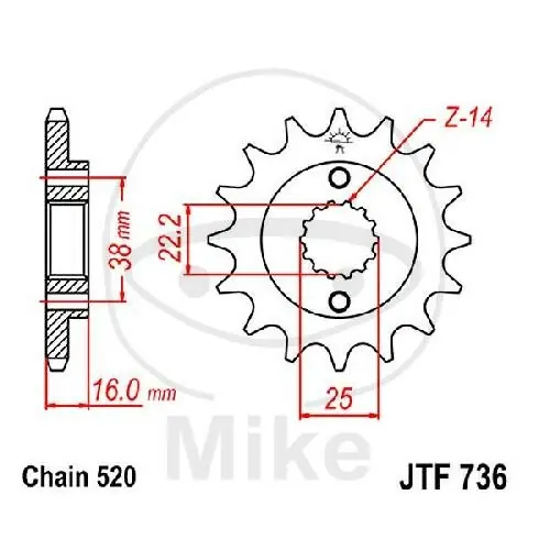 Pinion 13 Tooth Pitch 520 for Ducati Monster 600 750 800 900 Scrambler 800 Neu Im Sortiment
