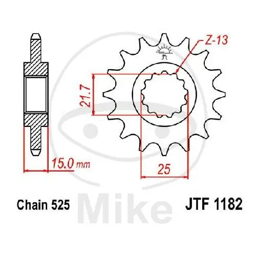 Ritzel 13 Zähne Teilung 525 für Triumph Daytona 600 650 Speed Four 600 TT 600 Finale Aktion