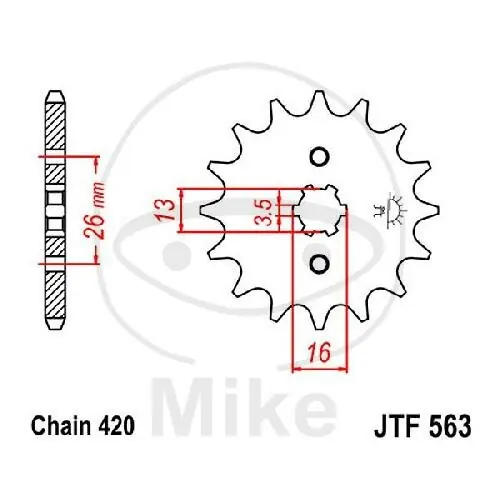 Piñón 17 Dientes División 420 para Suzuki LT 50 TS 50 Yamaha DT 50 RD 50 RX 80 Online Kaufen