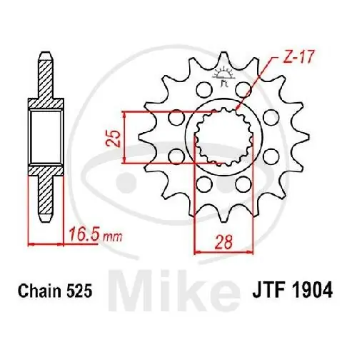 Piñón 16 Dientes División 525 para KTM Adventure 950 990 1090 1190 Supermoto 990 Saisonangebot